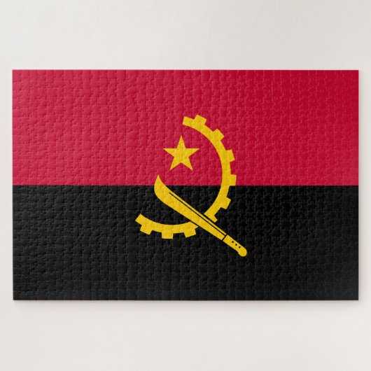 Flagge Angolas Puzzle (Horizontal)