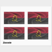Flagge Angolas Rechteckiger Aufkleber (Blatt)