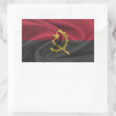 Flagge Angolas Rechteckiger Aufkleber (Tasche)