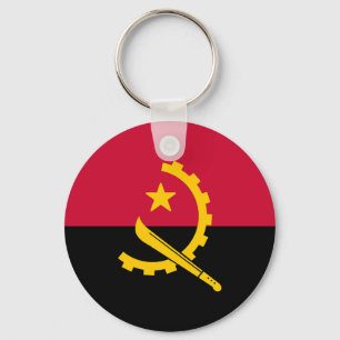 Flagge Angolas Schlüsselanhänger