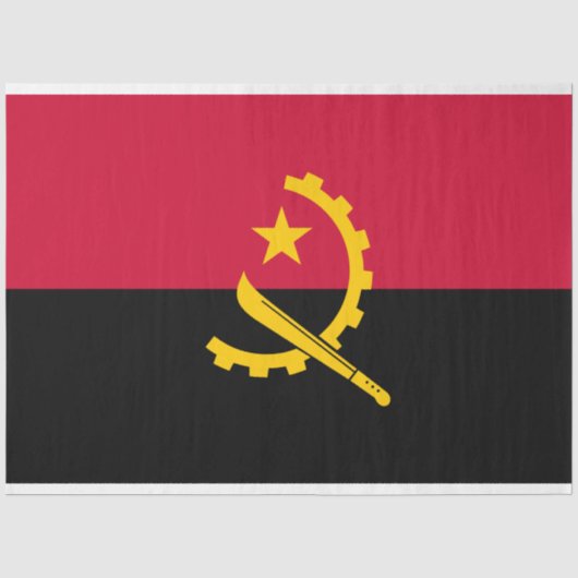 Flagge Angolas Seidenpapier (Vorderseite)