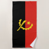 Flagge Angolas Strandtuch (Vorderseite)