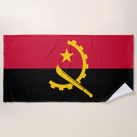 Flagge Angolas Strandtuch (Vorderseite)