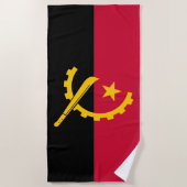 Flagge Angolas Strandtuch (Vorderseite)