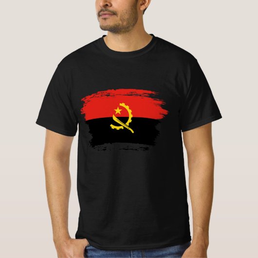 Flagge Angolas T-Shirt (Vorderseite)