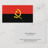 Flagge Angolas Visitenkarte (Vorne/Hinten)