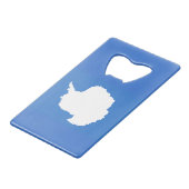 Flagge Antarktis Kreditkarte Flaschenöffner (Rückseite Schrägansicht)