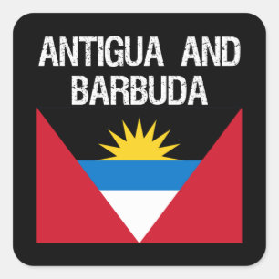 Flagge ANTIGUA UND BARBUDA Quadratischer Aufkleber
