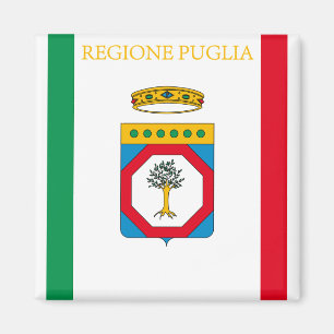 Flagge Apuliens (Italien) Magnet