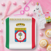 Flagge Apuliens (Italien) Pappteller (Party)