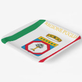 Flagge Apuliens (Italien) Pappteller (Gewinkelt)