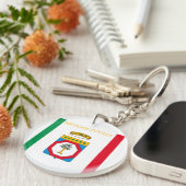 Flagge Apuliens (Italien) Schlüsselanhänger (Vorderseite rechts)