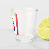 Flagge Apuliens (Italien) Schnapsglas (Rechts)