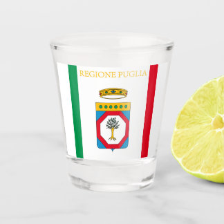 Flagge Apuliens (Italien) Schnapsglas