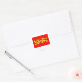 Flagge Aquitaine Runder Aufkleber (Umschlag)