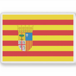 Flagge Aragons Aufkleber