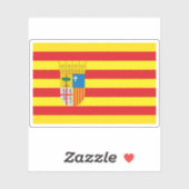 Flagge Aragons Aufkleber (Blatt)