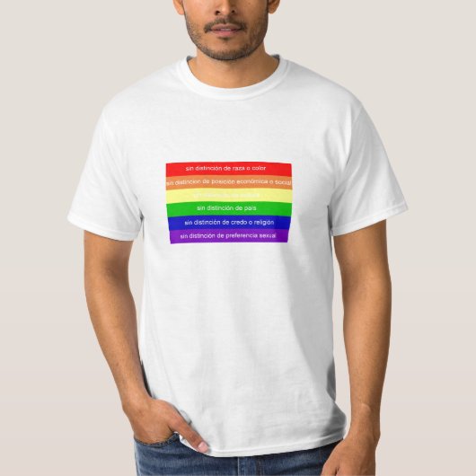 Flagge arcoiris Mitteilung T-Shirt (Vorderseite)