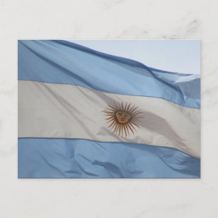 Flagge argentina postkarte