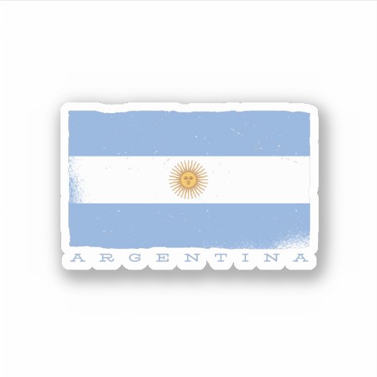 Flagge ARGENTINAS Aufkleber (Vorderseite)