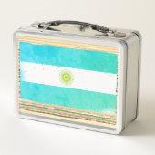 Flagge ARGENTINAS Metall Brotdose (Rückseite)