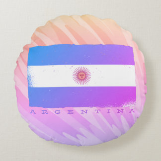 Flagge ARGENTINAS Rundes Kissen