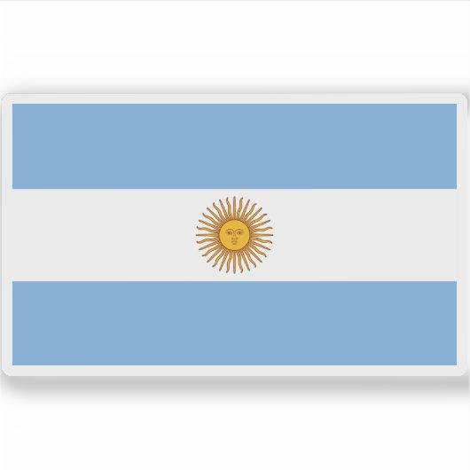 Flagge Argentiniens Aufkleber (Vorderseite)