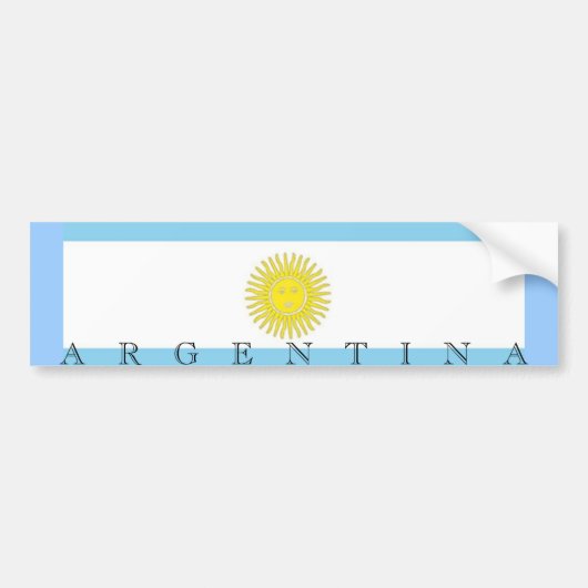 Flagge Argentiniens Autoaufkleber (Vorne)