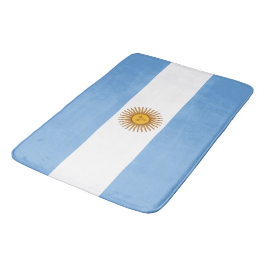 Flagge Argentiniens Badematte (Schrägansicht)