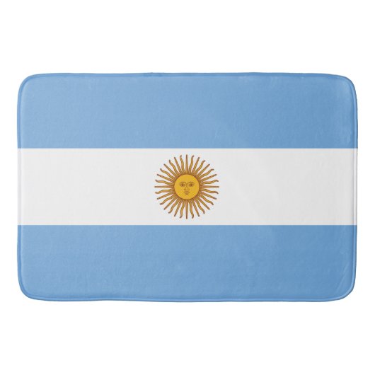 Flagge Argentiniens Badematte (Vorderseite)