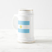 Flagge Argentiniens Bierglas (Vorderseite Links)