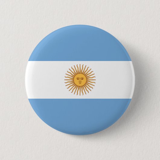 Flagge Argentiniens Button (Vorderseite)