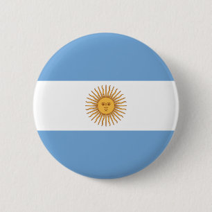 Flagge Argentiniens Button