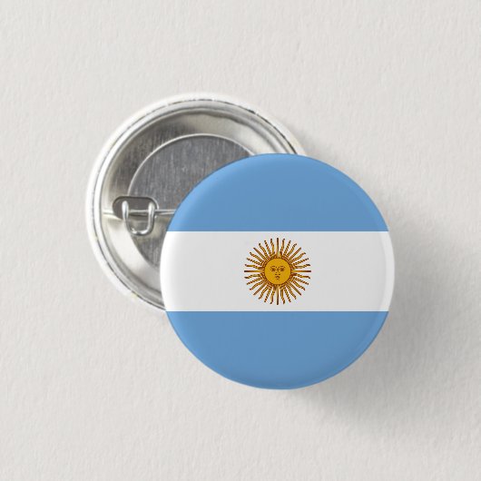 Flagge Argentiniens Button (Vorne & Hinten)