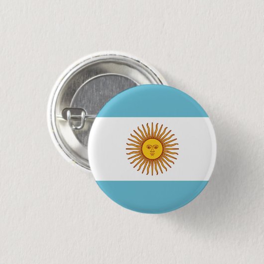Flagge Argentiniens Button (Vorne & Hinten)