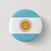 Flagge Argentiniens Button (Vorderseite)