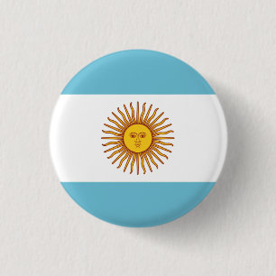 Flagge Argentiniens Button