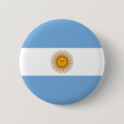 Flagge Argentiniens Button (Vorderseite)