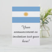 Flagge Argentiniens Einladung (Stehend Vorderseite)