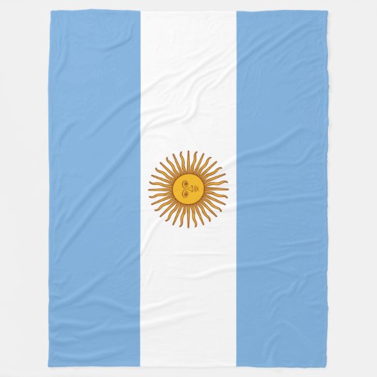 Flagge Argentiniens Fleecedecke (Vorderseite)