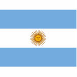 Flagge Argentiniens Freistehende Fotoskulptur<br><div class="desc">Offizielle argentinische Flagge.</div>