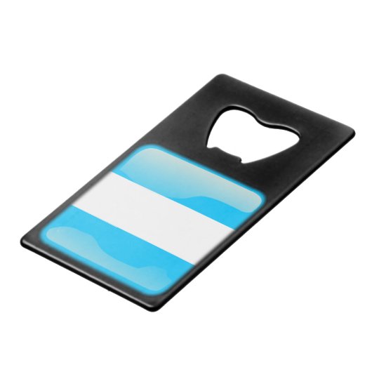 Flagge Argentiniens Geldbeutel Flaschenöffner (Vorderseite Schrägansicht)