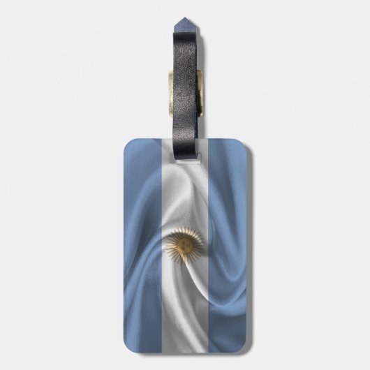Flagge Argentiniens Gepäckanhänger (Rückseite vertikal)