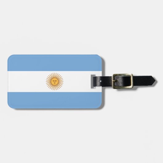 Flagge Argentiniens Gepäckanhänger (Vorderseite horizontal)
