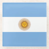 Flagge Argentiniens Glasuntersetzer (Vorderseite)