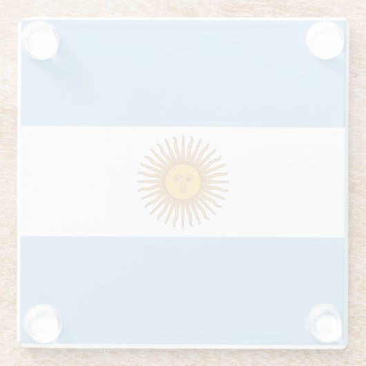 Flagge Argentiniens Glasuntersetzer (Rückseite)