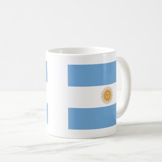 Flagge Argentiniens Kaffeetasse (VorderseiteRechts)