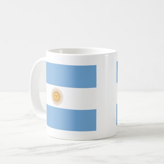 Flagge Argentiniens Kaffeetasse (Vorderseite Links)