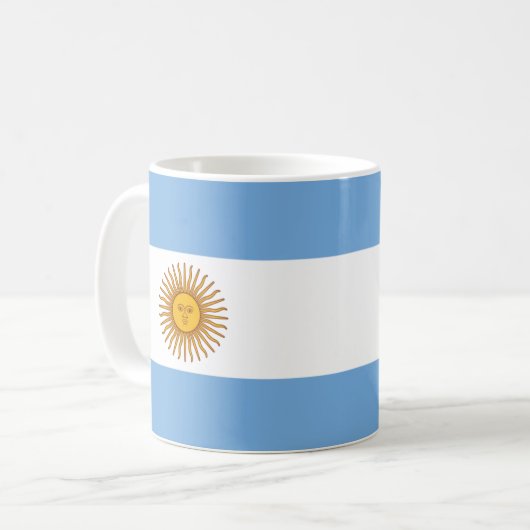 Flagge Argentiniens Kaffeetasse (Vorderseite Links)