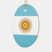 Flagge Argentiniens Keramik Ornament (Links)